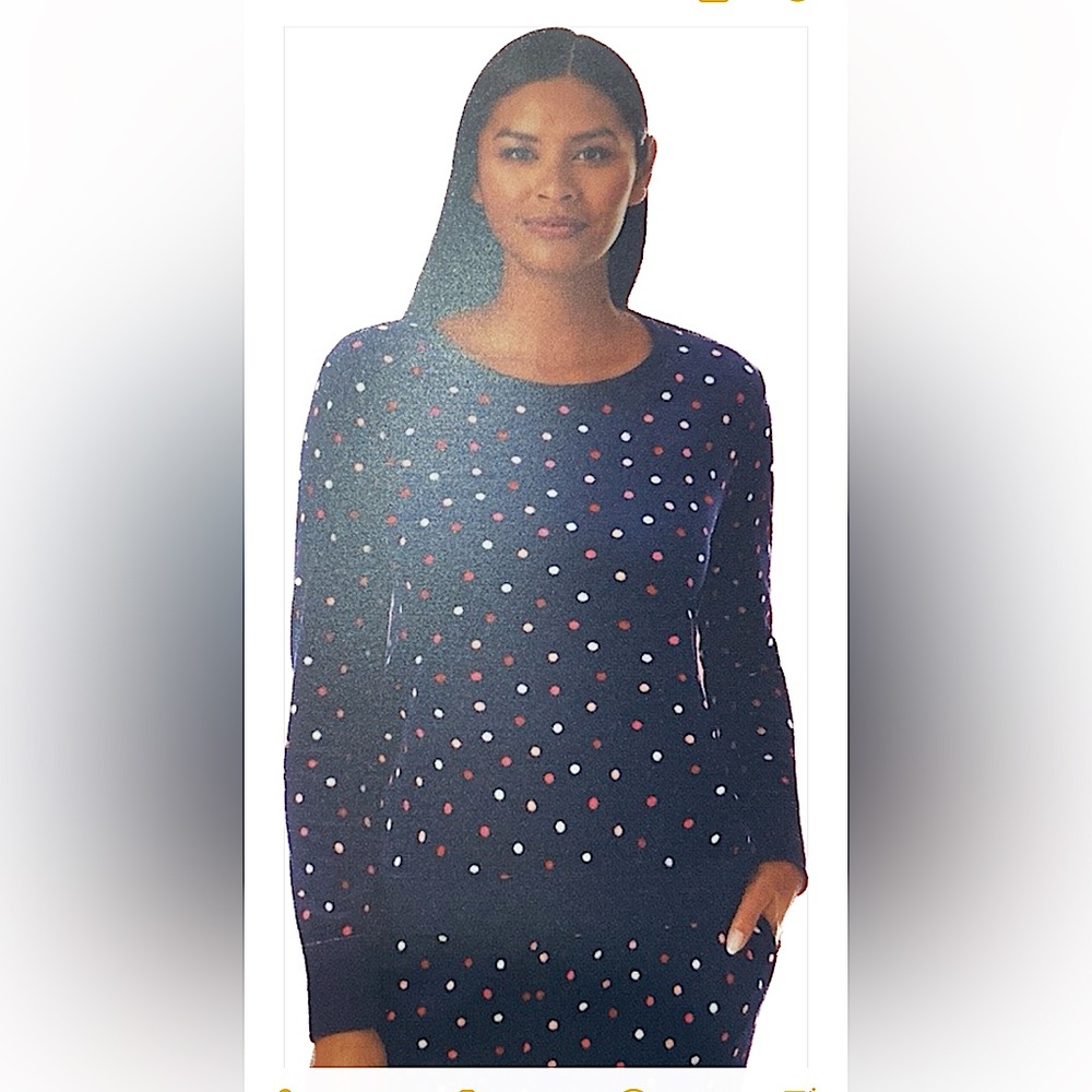 KATE SPADE New York Printed Long Sleeve Pajama Set